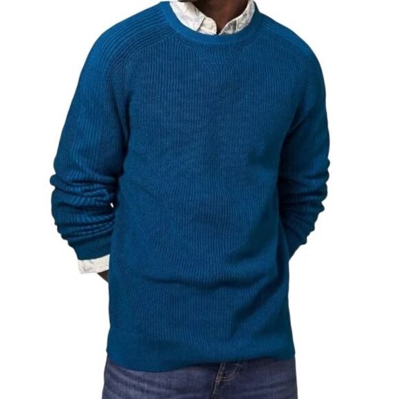 White Stuff Mens L Pentire Crew Sweater in Mid Teal - Picture 1 of 11